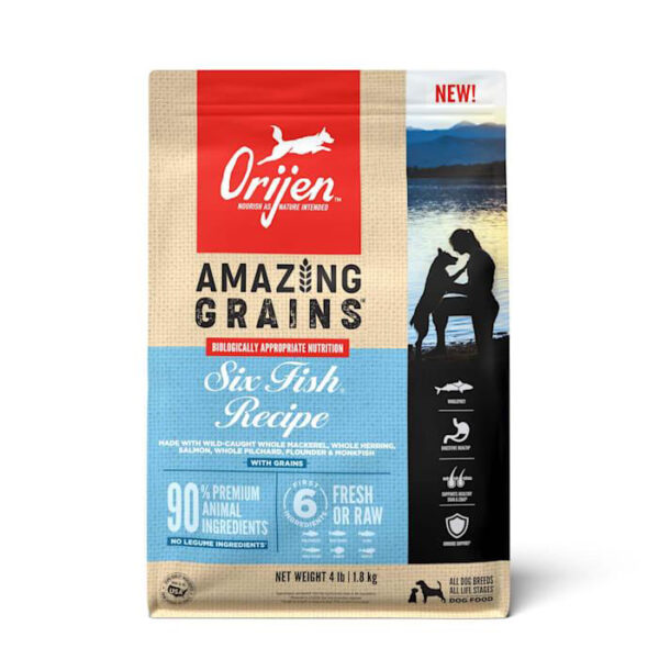 Orijen® Amazing Grains Six Fish Recipe Dry Dog Food 4lb