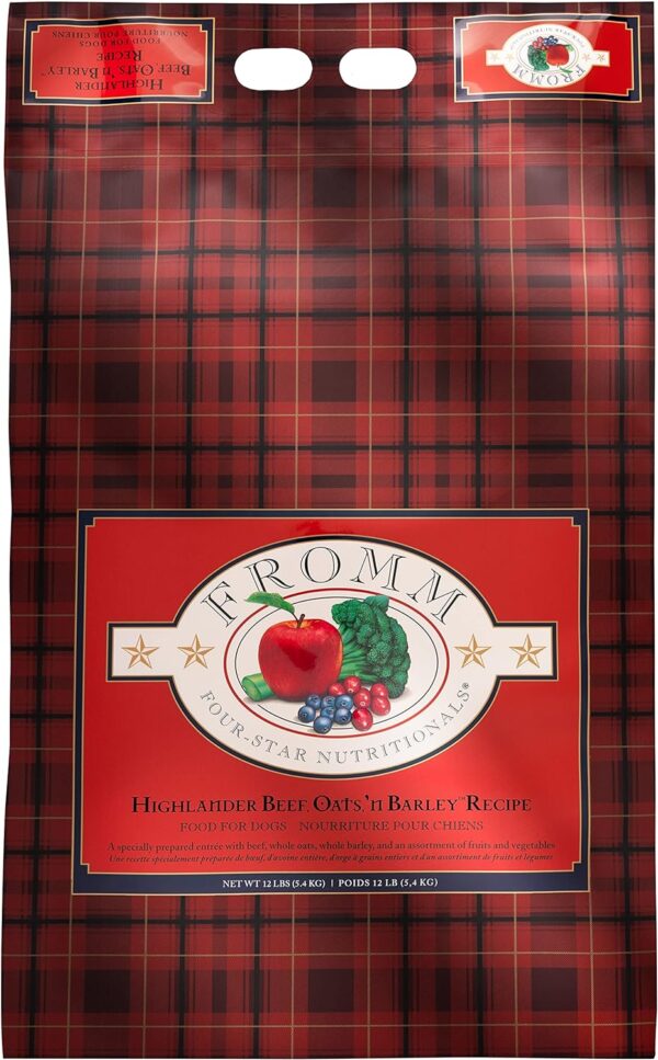 Fromm Four-Star Nutritionals Highlander Beef, Oats, & Barley Dog Food - Premium Dry Dog Food - Beef Recipe 12lb