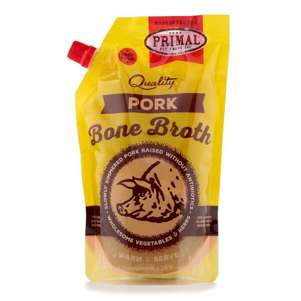 Primal, Frozen Pork Bone Broth for Dogs & Cats 20 oz