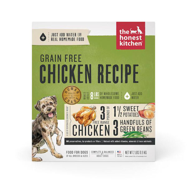 The Honest Kitchen Force: Natural Human Grade Dehydrated Dog Food Chicken 2 lb (makes 8 Lbs)