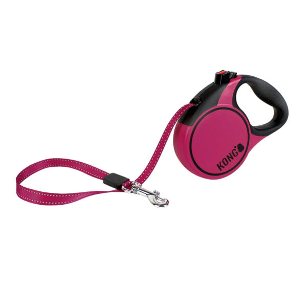 KONG Terrain Retractable Dog Leash, X-Small, Fuchsia