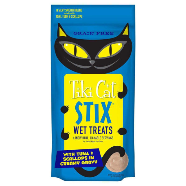 Tiki Pets 3oz (0.5 oz/6 pack) Mousse Tuna & Scallops Cat Stix