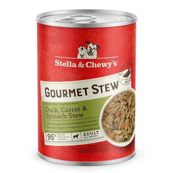 STELLA & CHEWY'S DOG GOURMET STEW DUCK,CARROT & SPINACH 12.5OZ 12 PACK