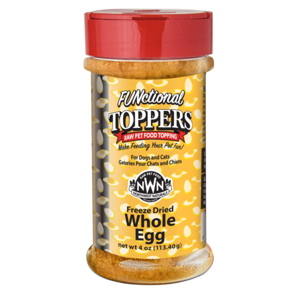 NORTHWEST Naturals Freeze-Dried Whole Egg Functional Topper - for Dogs & Cats - Healthy, 1 Ingredient, Human Grade Pet Food, All Natural