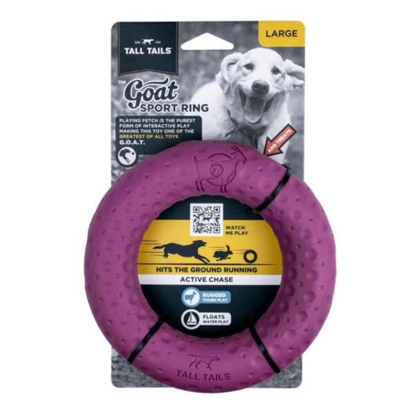 TALL TAILS DOG GOAT RING PURPLE 7 INCH