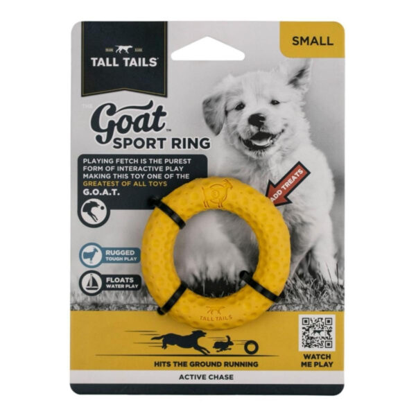 TALL TAILS DOG GOAT RING YELLOW 3 INCH