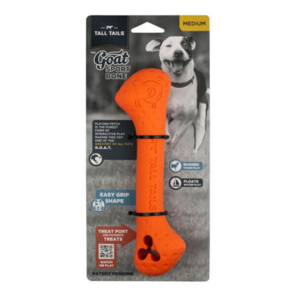 GOAT Sport Bone Dog Toy Orange 9 inches