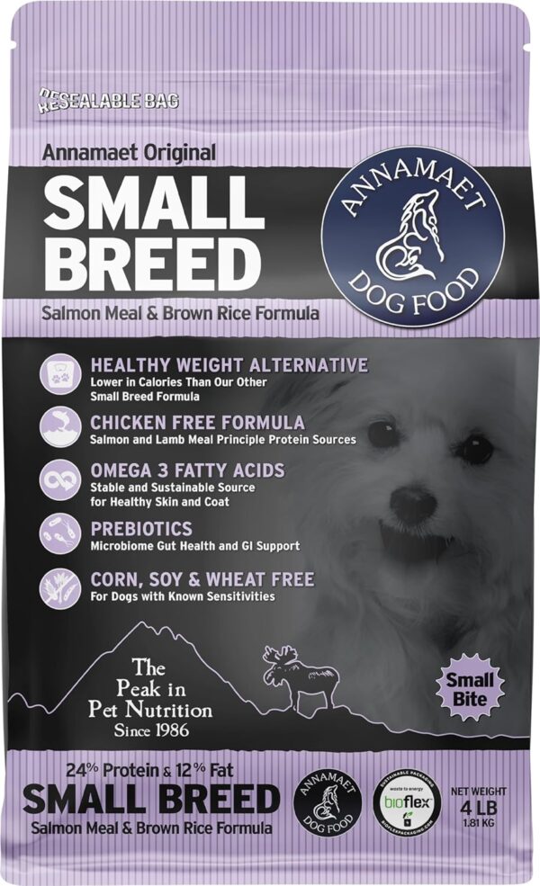 Annamaet Original Small Breed Salmon Formula Dry Dog Food 4lb
