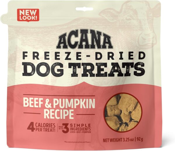 Acana Singles Beef & Pumpkin Freeze Dried Dog Treats 3.25oz