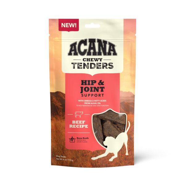 Acana Beef Chewy Tenders Dog Treats Hip and Joint 4oz