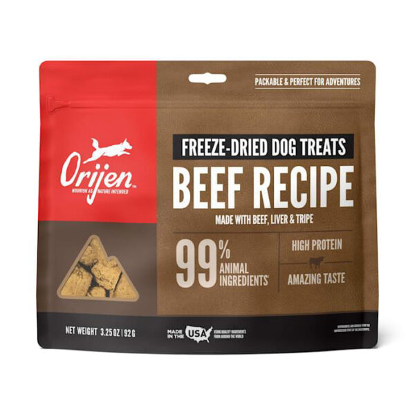Orijen® Freeze Dried Dog Treats, Grain Free, High Protein, Raw Animal Ingredients, Ranch-Raised Beef