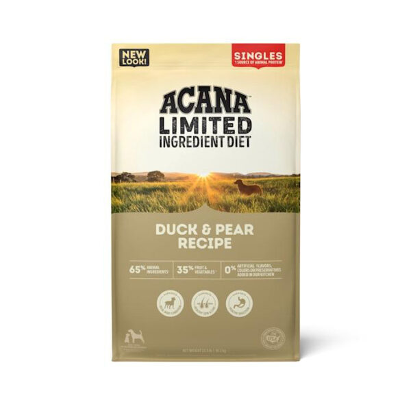 AcANA® Singles Limited Ingredient Dry Dog Food, Grain-Free, High Protein, Duck & Pear 22.5 lb